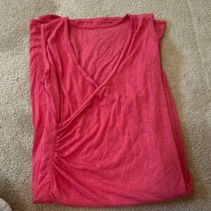 Women's Pink Wrap Top